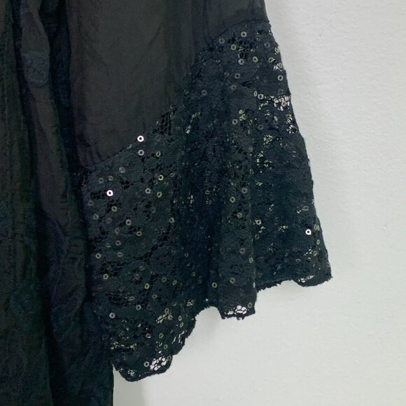 Beyond Capri Embroidered Beaded Lace Boho Tunic Blouse - Picture 4 of 9